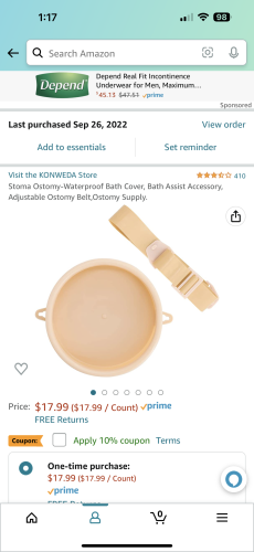 Ostomy shower cap 